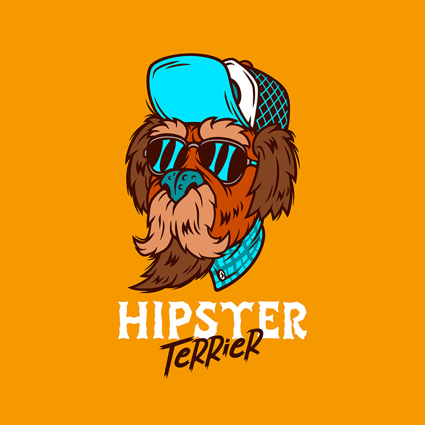 Modern Dog Logo Design for a Clothing Line