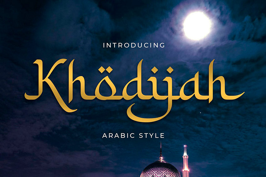Khodijah - Arabic Style Font (OTF, TTF)