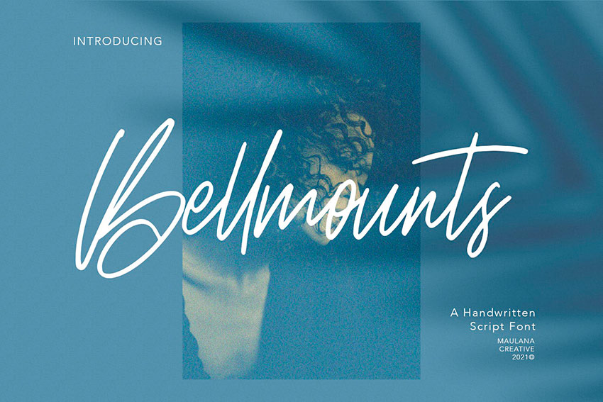 Bellmounts: Handwritten Script Font (OTF, TTF)