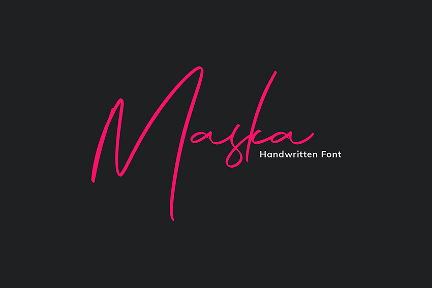 Maska: Handwritten Signature Font