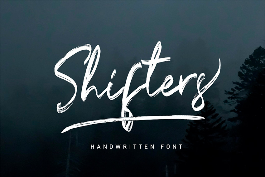 Shifters: Handwritten Marker Font (OTF, TTF, WOFF)