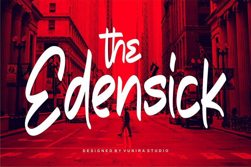 The Edensick: Thick Handwritten Font (OTF, TTF, WOFF)