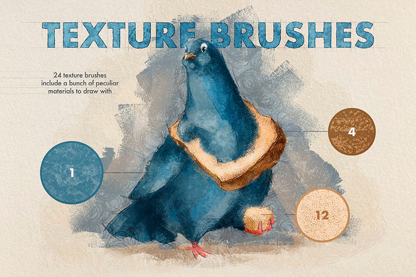 This fur texture Photoshop brush set is ready to use and available from Envato Elements.