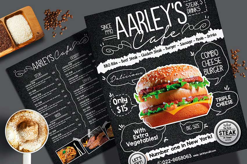 Asphalt Food Menu Flyer Template