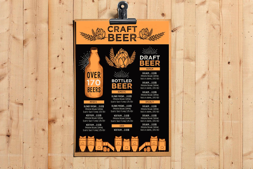 Beer Menu Template