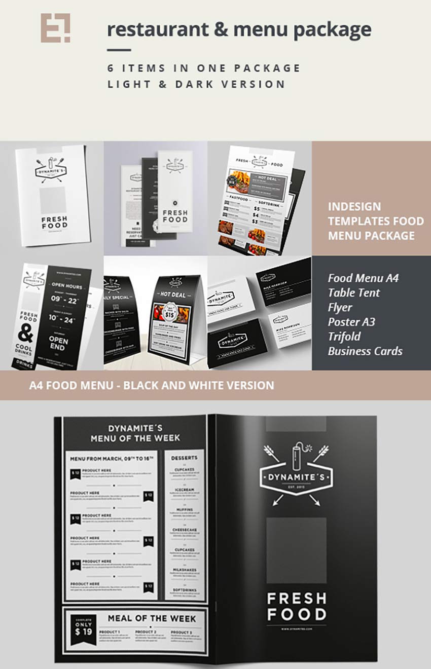 Food Menu Template Bundle