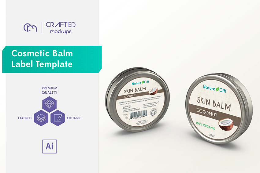 Skin Care Label Templates with Minimal Design From Envato Elements. 
