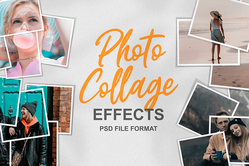 Photo Collage Template Effects (PSD)