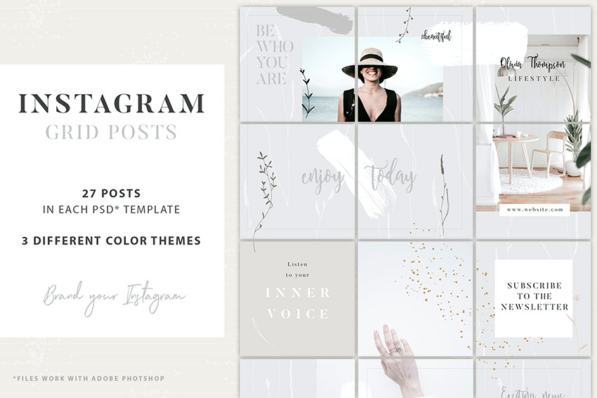 Instagram Grid Collage Template (PSD)