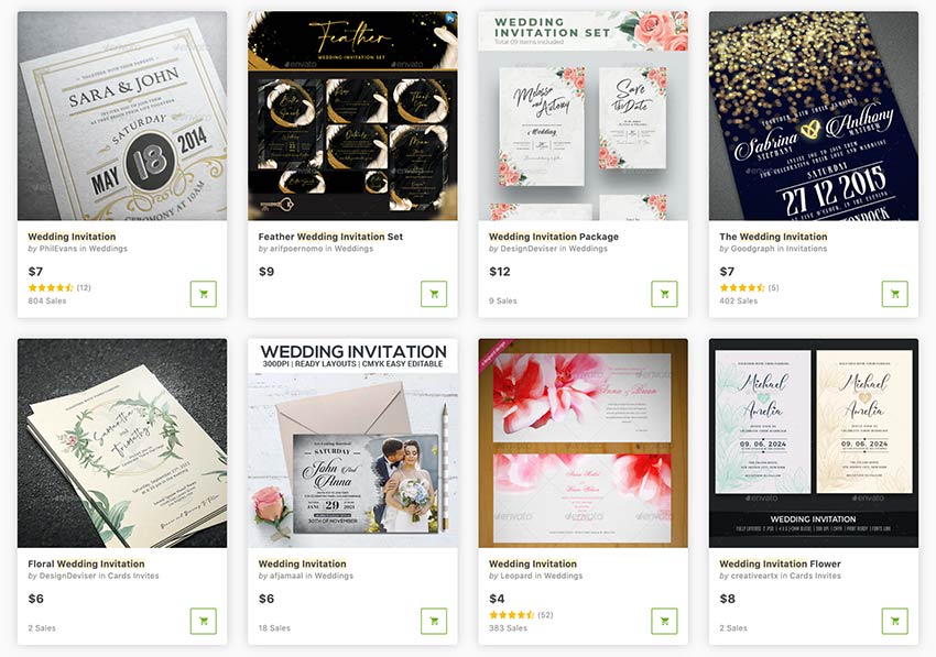 Buy DIY wedding invitations templates one at a time from GraphicRiver.