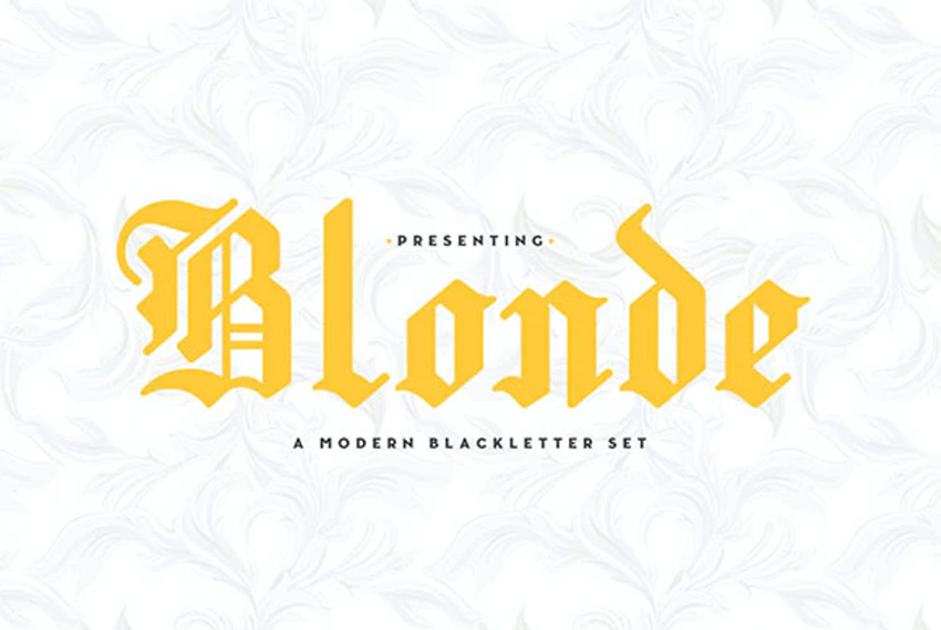 Blonde Old English Font (TTF)