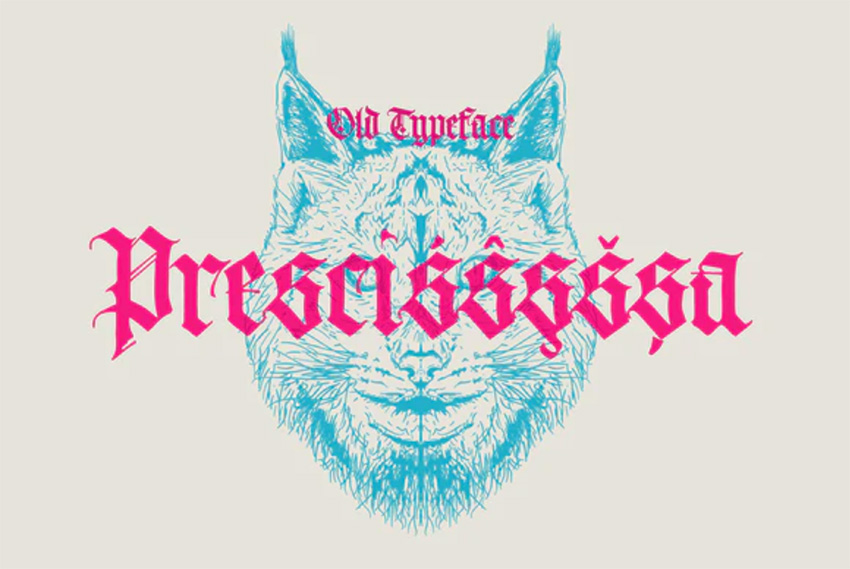 Prescissa - Blackletter Textura Gothic Font (OTF, TTF)