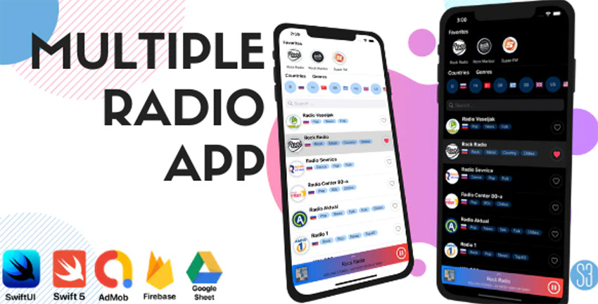 Multiple Radio App - iOS Swift Template