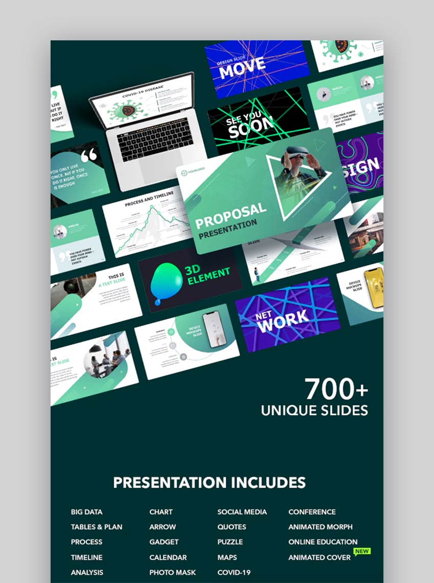 Propuesta animada de PowerPoint, diapositivas animadas