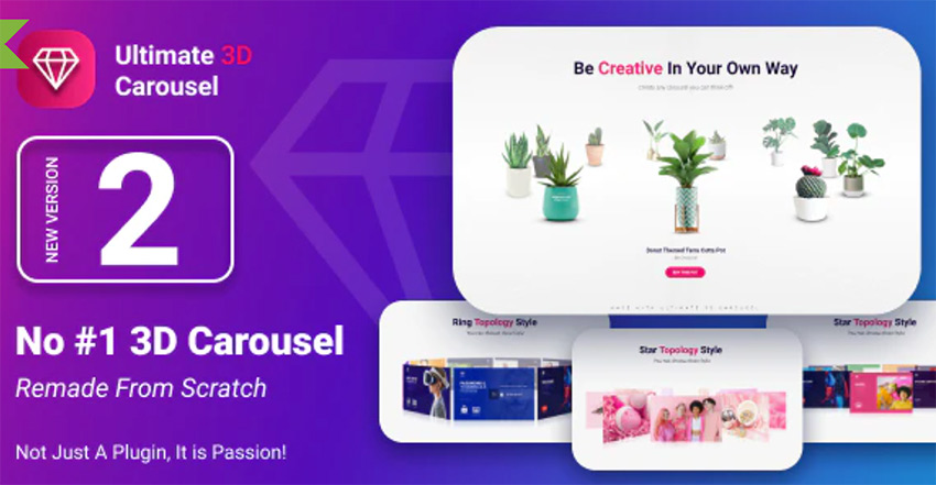Ultimate 3D Carousel HTML5 Photo Slider