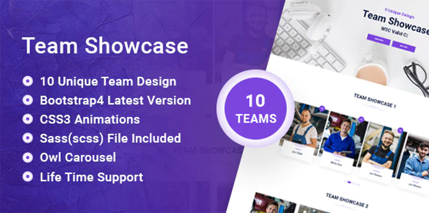 VS Team - Team Showcase HTML5 Photo Slider