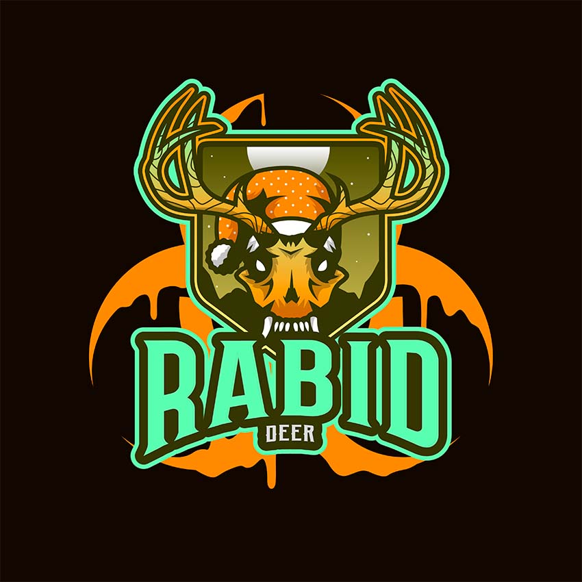 Logotipo de Cráneo de Ciervo Rabioso