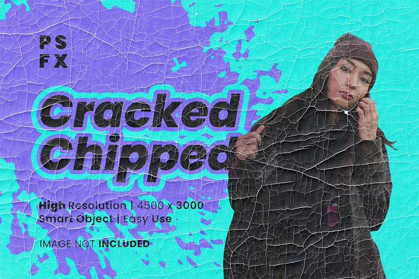 Cracked and Chipped Photo Effect (PSD)