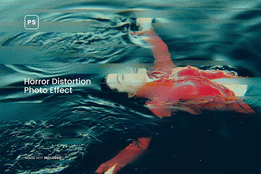 Horror Distortion Photo Effect (PSD)