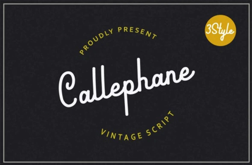 Callephane - Retro Script Font (OTF)