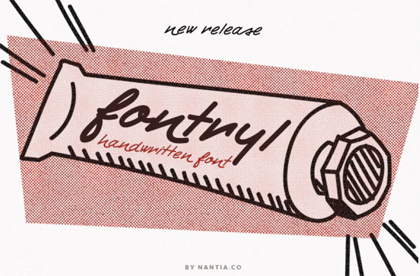 Fontryl - Handwritten Retro Font (OTF, TTF)