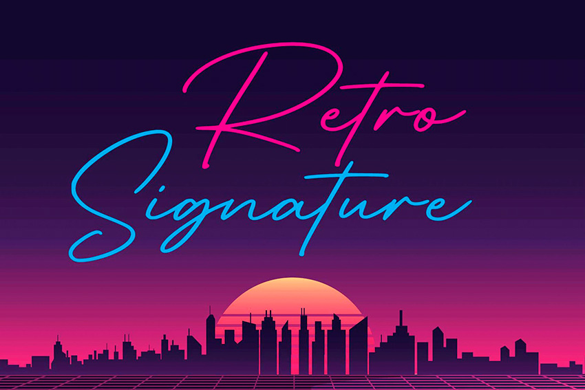 Signature Retro Script Font (OTF, TTF)