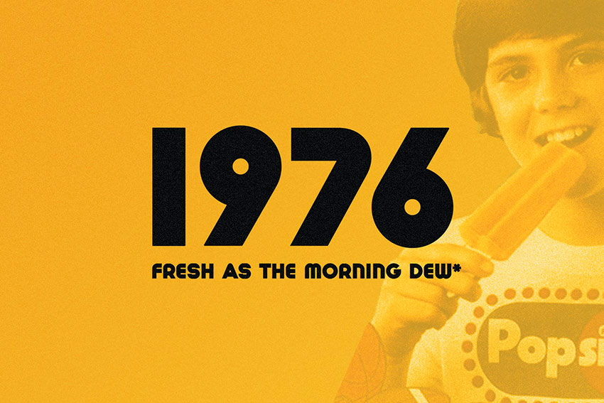 The cool Summer 0f 76 - Multi-Line Retro Font is available from Envato Elements.