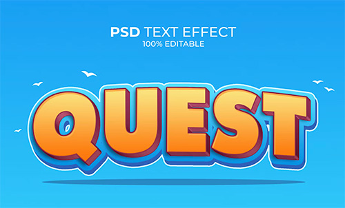 Quest Cartoon Text Effect