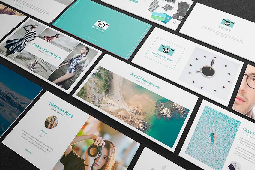 Image-based Google Slide templates make your slides less text-heavy.