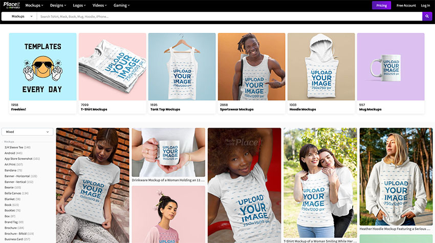 Easily create product mockups from your browser using Placeit's mockup generator.
