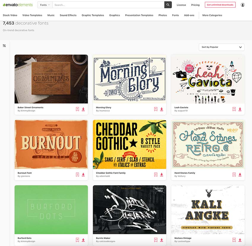 Disfruta descargas ilimitadas de letras ornamentales de Envato Elements.
