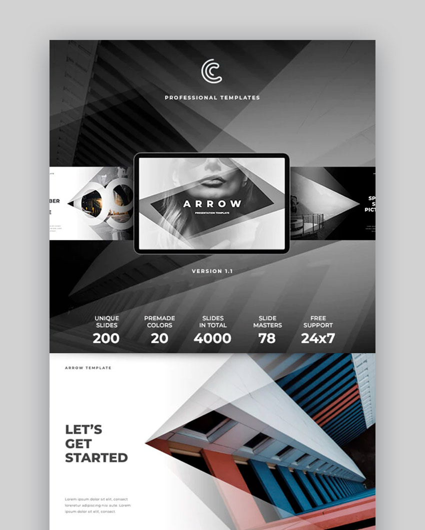 Pfeil Keynote Vorlage