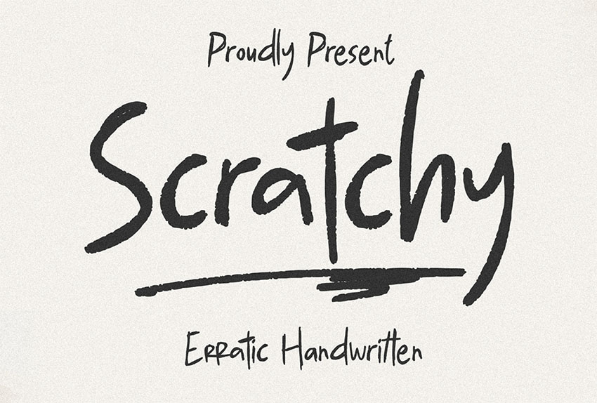 Scratchy Cute Handwritten Font