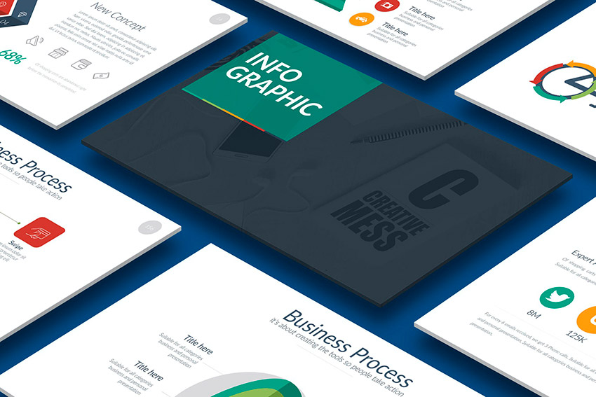 Holen Sie sich hochwertige PowerPoint-Infografikvorlagen wie diese von Envato Elements.