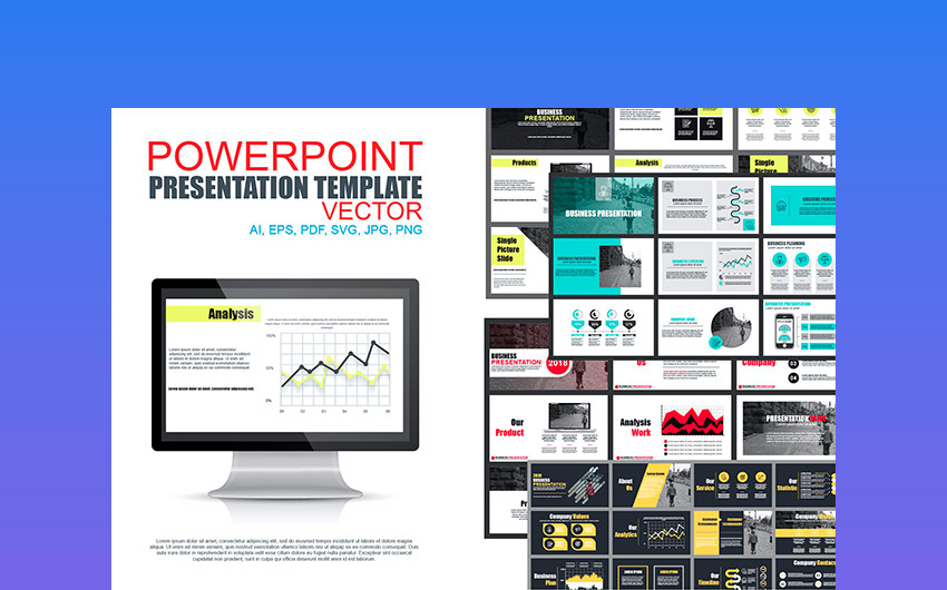 Vektor-PowerPoint-Infografik-Vorlage