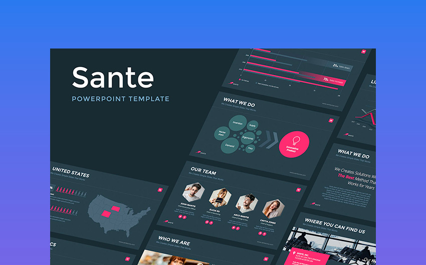 Sante - Powerpoint-Infografik-Vorlage