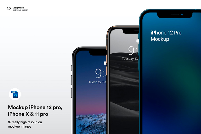 iPhone 12 Mockup Set (PSD)