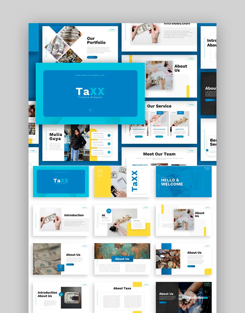 Taxx - Novedosa plantilla PPT para finanzas