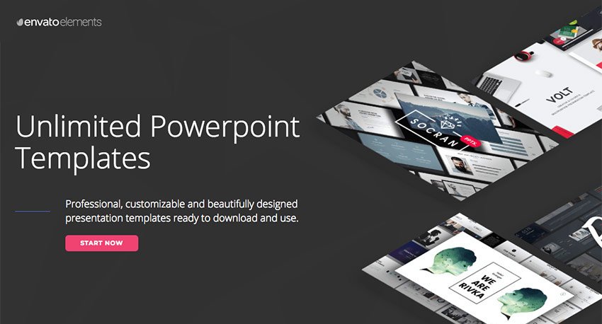 Sorprendentes diseños de PowerPoint en Envato Elements - con acceso ilimitado