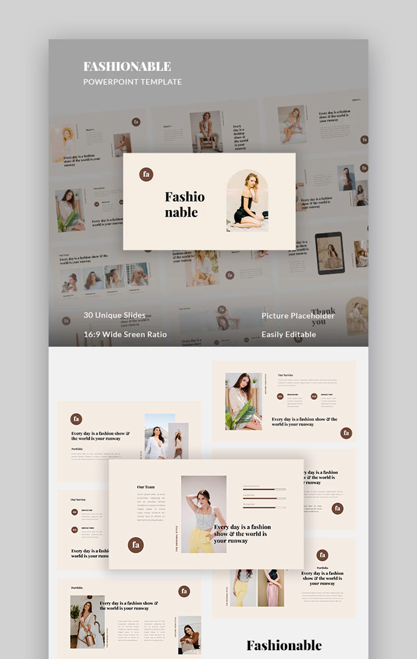 Fashionable - Fashion PowerPoint Template