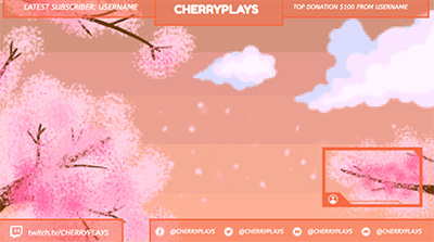 Cherry Cute Twitch Overlays