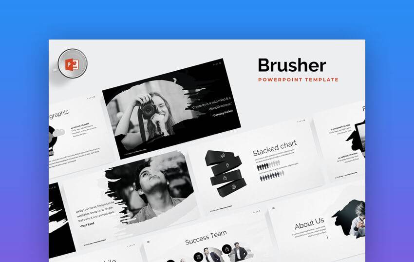 Brusher - Trendy PowerPoint Presentation