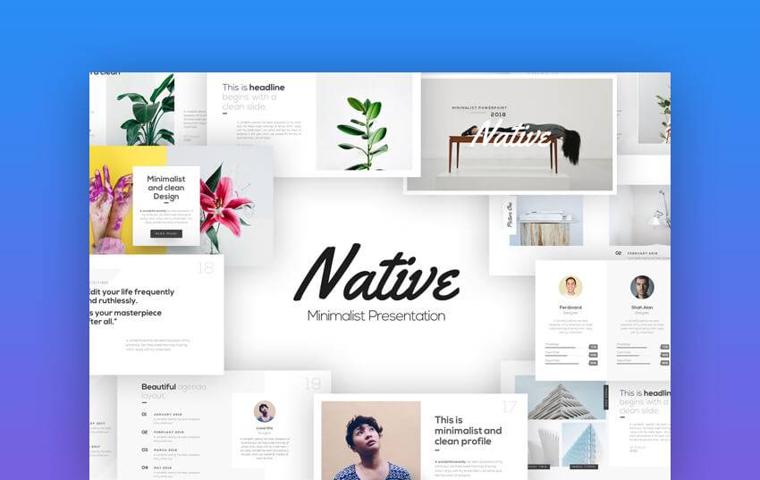 Native - Minimalist PowerPoint Presentation Design Template