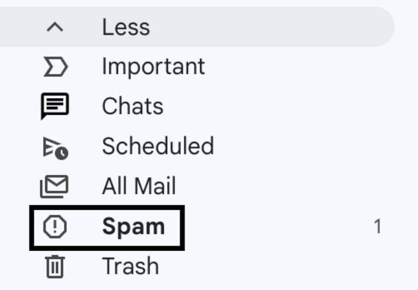 Spam folder