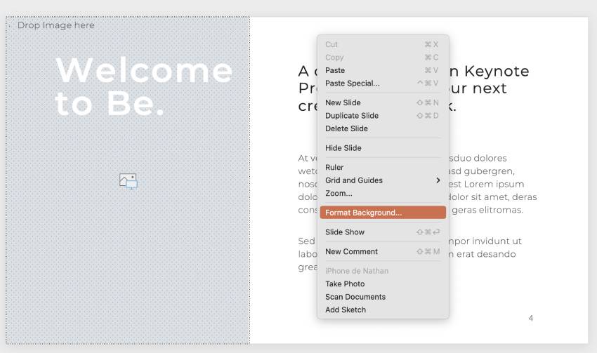Make a PowerPoint Transparent Background Step 1