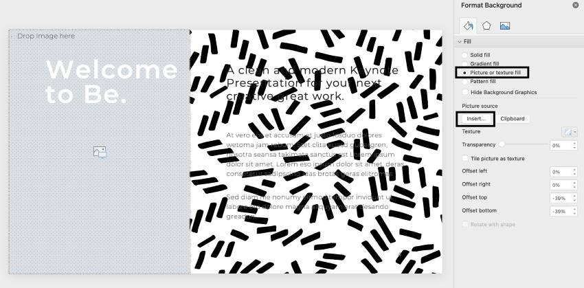 Make a PowerPoint Transparent Background Step 2