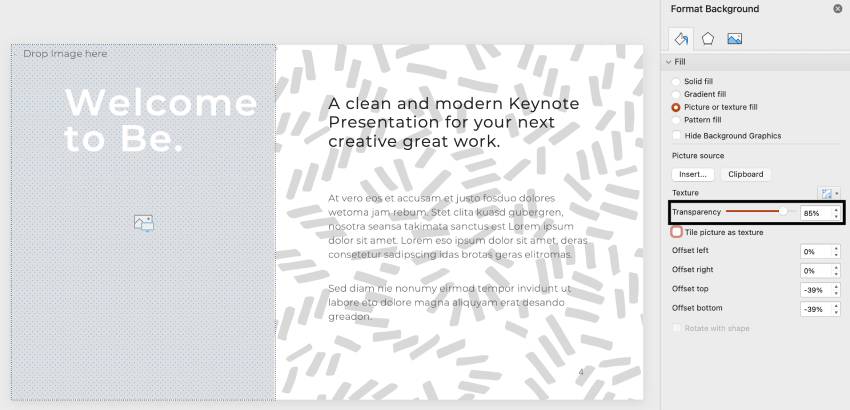 Make a PowerPoint Transparent Background Step 3