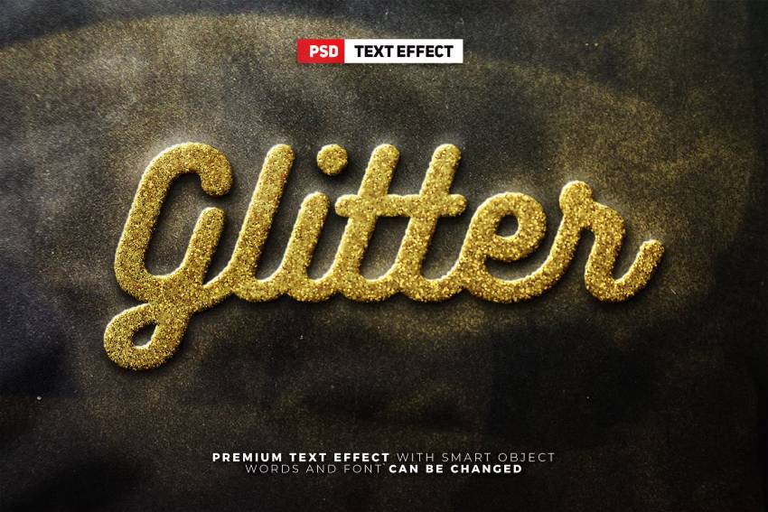 Super Luxury Glitter Editable Text Effect