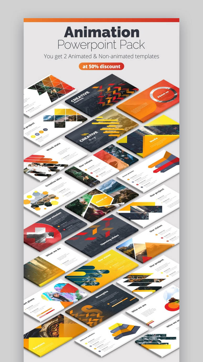 Estilizada plantilla de infografías para PowerPoint