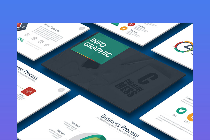 Infographic - Plantilla de una infografía en PPT 